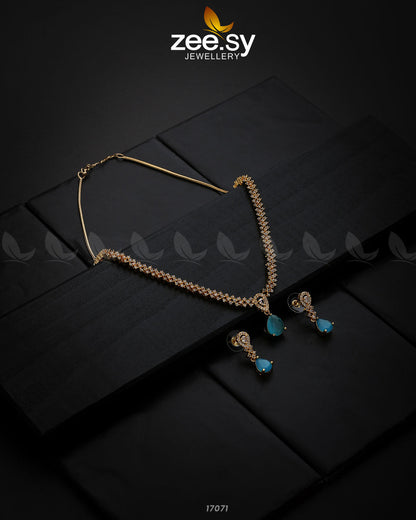 Nargis Zircon Necklace - Necklace Sets 