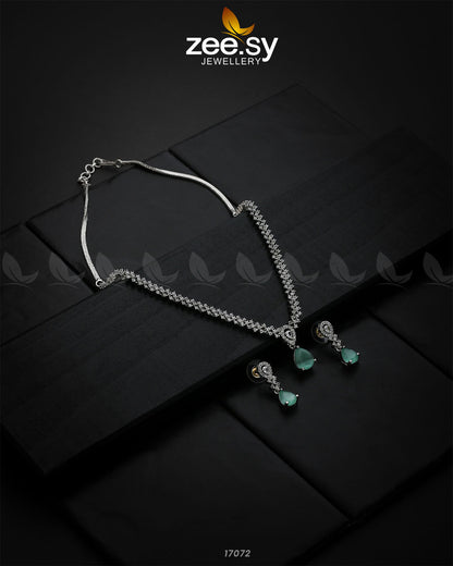 Nargis Zircon Necklace - Necklace Sets 