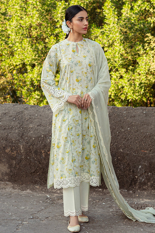 Cross Stitch | Premium Lawn 24 | LIME PRIMROSE - Ladies Clothes - Maria Faisal