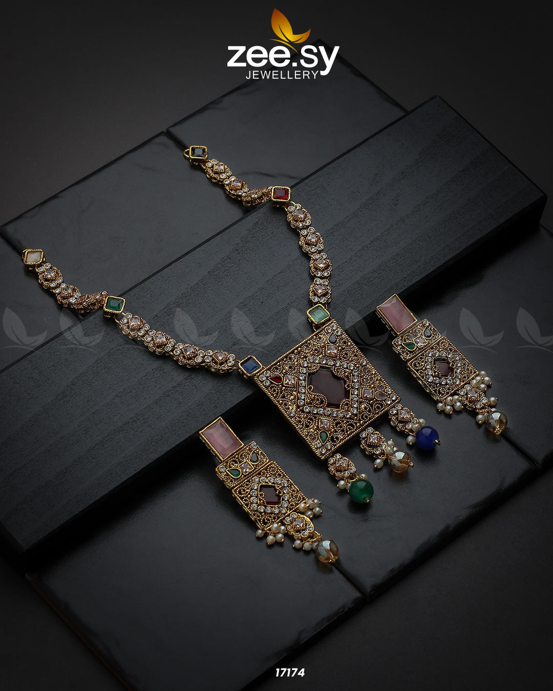 Captivating Crystals Necklace - Necklace Sets 