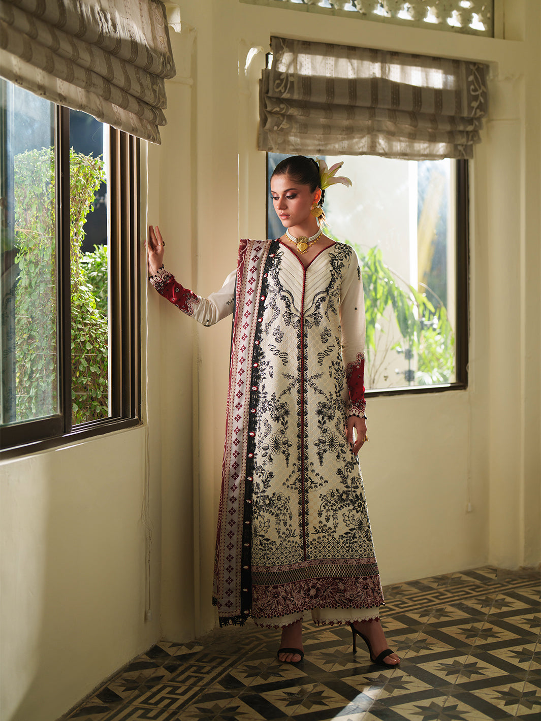 Bin Ilyas | Heritage Dore | 171-A - Luxury Dress - available at Maria Faisal in UK and USA.
