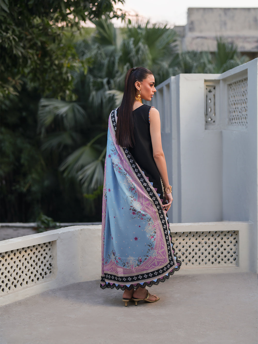 Bin Ilyas | Heritage Dore | 171-B - Luxury Dress - available at Maria Faisal in UK and USA.