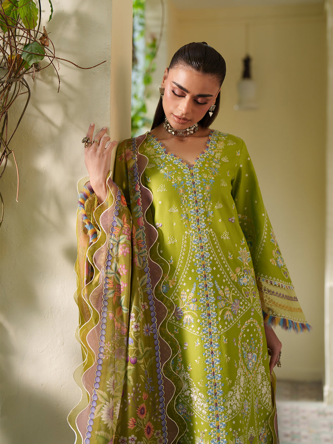Bin Ilyas | Heritage Dore | 172-B - Luxury Dress - available at Maria Faisal in UK and USA.