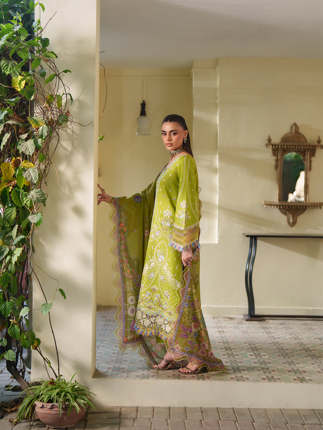Bin Ilyas | Heritage Dore | 172-B - Luxury Dress - available at Maria Faisal in UK and USA.