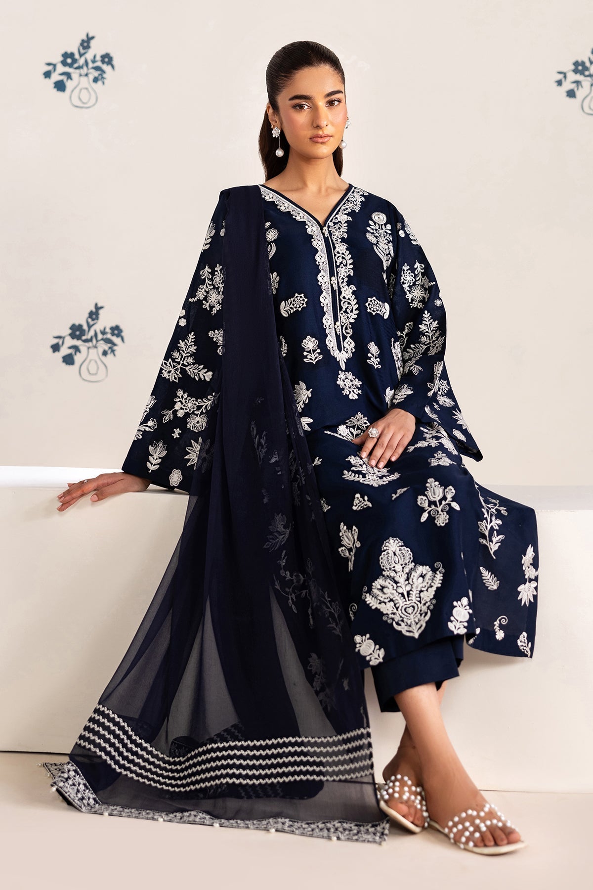 Baroque | Luxury Summer Pret | UF-4464 - Luxury Dress - available at Maria Faisal in UK and USA.