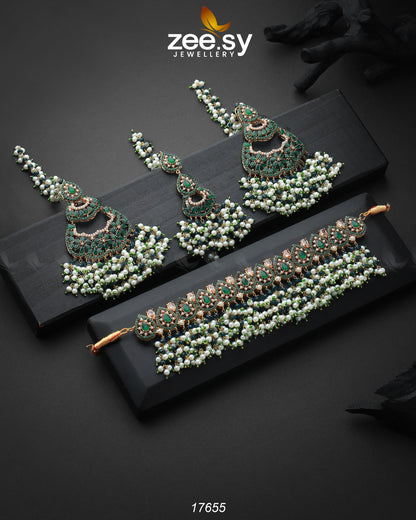 Amaira Chokar Necklace Set - Necklace Sets 