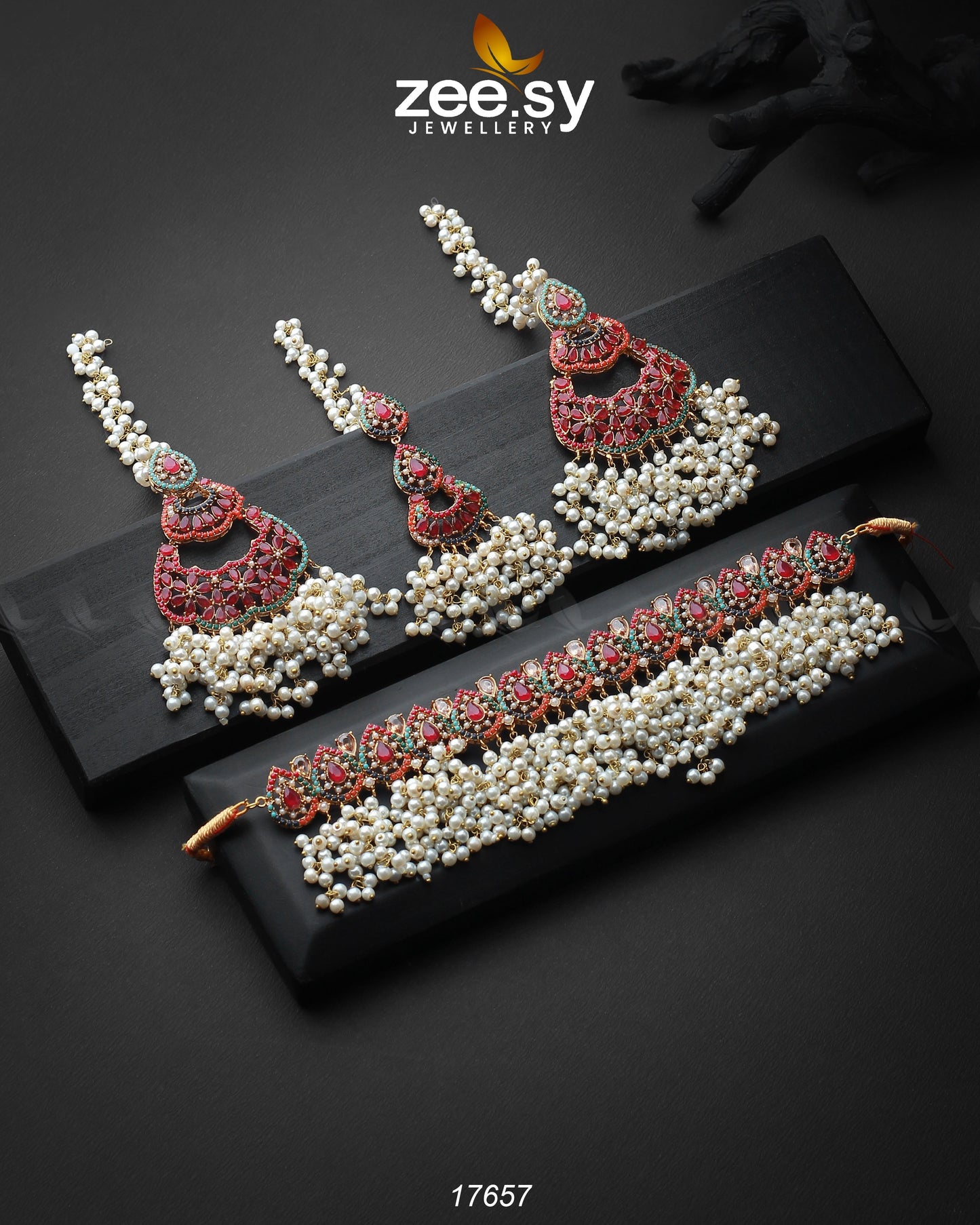 Amaira Chokar Necklace Set - Necklace Sets 