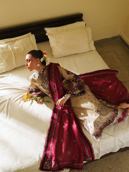 Bin Ilyas | Heritage Dore | 175-A - Luxury Dress - available at Maria Faisal in UK and USA.