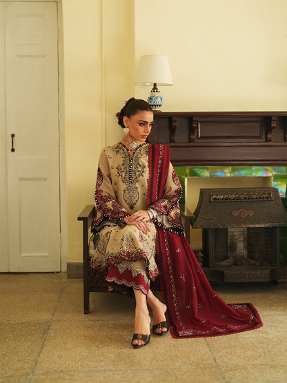 Bin Ilyas | Heritage Dore | 175-A - Luxury Dress - available at Maria Faisal in UK and USA.
