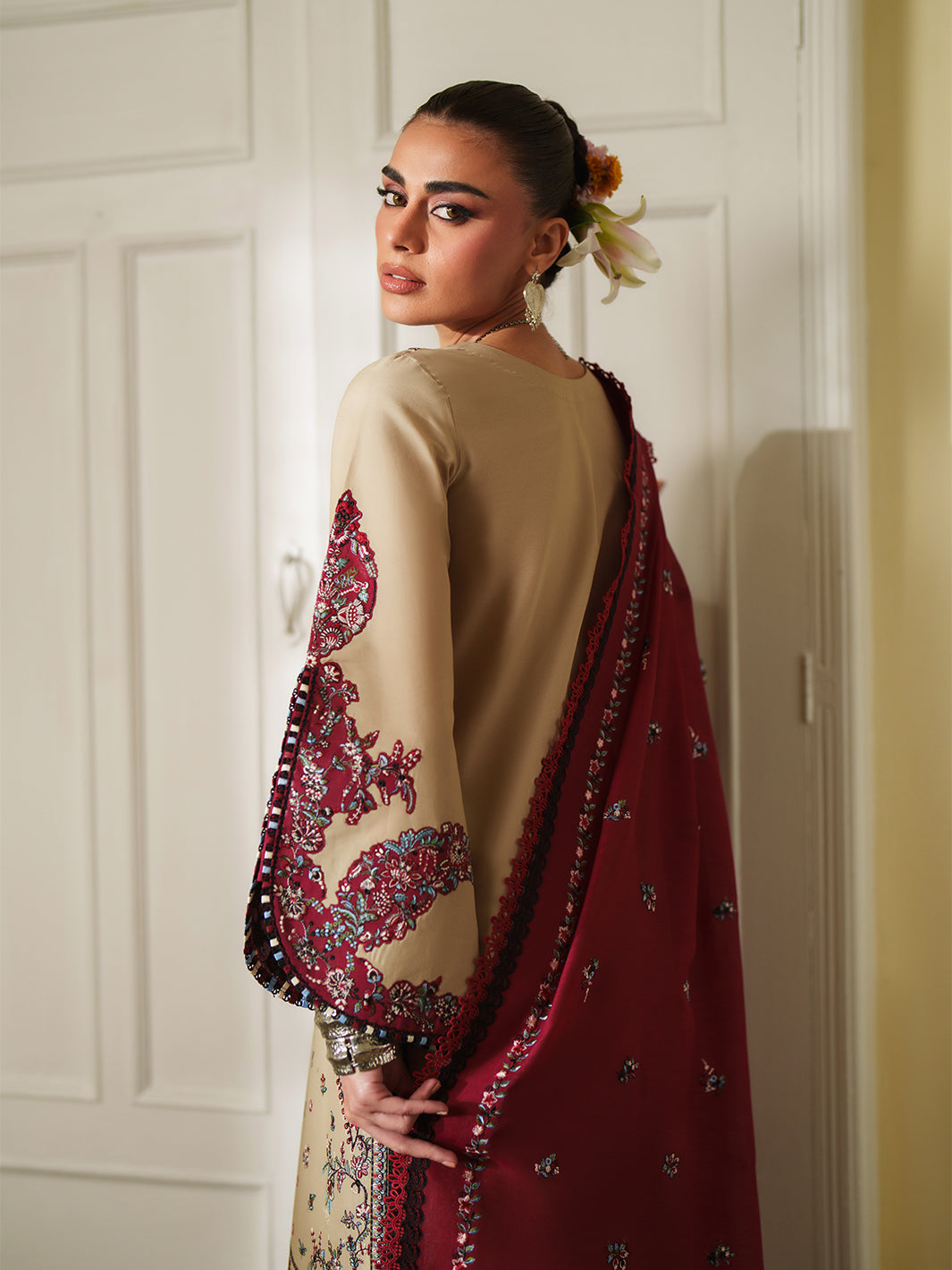 Bin Ilyas | Heritage Dore | 175-A - Luxury Dress - available at Maria Faisal in UK and USA.
