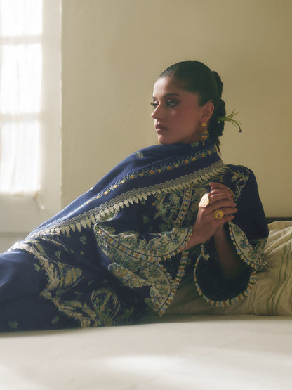 Bin Ilyas | Heritage Dore | 175-B - Luxury Dress - available at Maria Faisal in UK and USA.