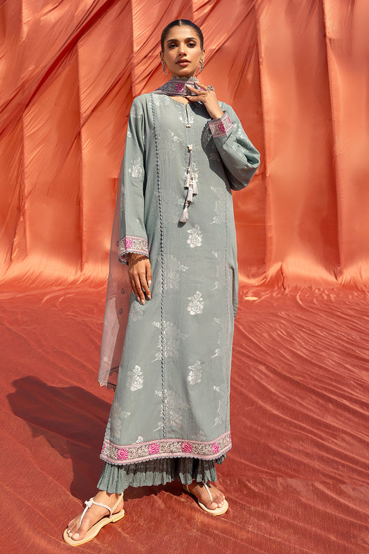 Cross Stitch | Eid Lawn 24 | SILVER SHINE - Designer Dress with Intricate embroidery and embellishments. Shop elegent wedding dress at Maria Faisal.