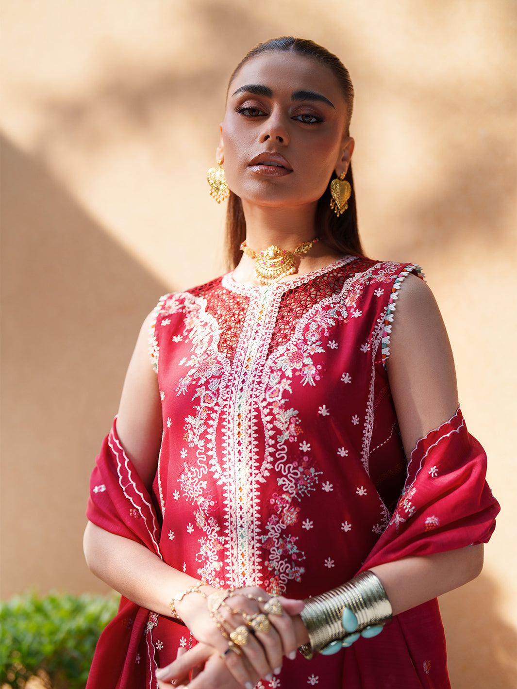 Bin Ilyas | Heritage Dore | 176-A - Luxury Dress - available at Maria Faisal in UK and USA.