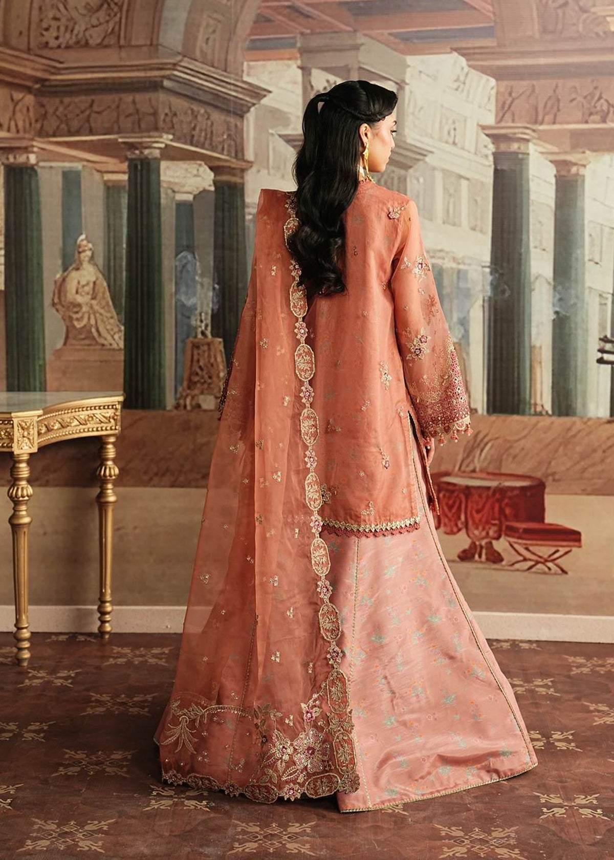 Sadaf Fawad Khan | Roya Lumiere | Laleh Noor - Formal Dress - available at Maria Faisal in UK and USA.