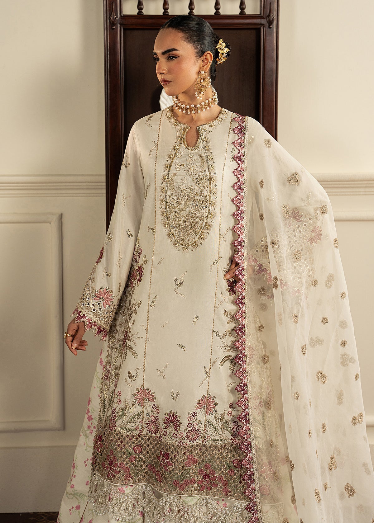 Sadaf Fawad Khan | Roya Lumiere | Nohor - Formal Dress - available at Maria Faisal in UK and USA.
