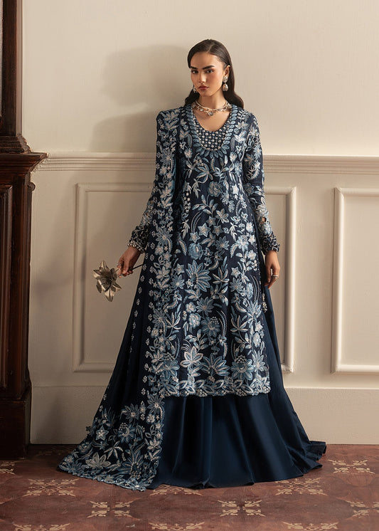 Sadaf Fawad Khan | Roya Lumiere | Noor Bleu - Formal Dress - available at Maria Faisal in UK and USA.