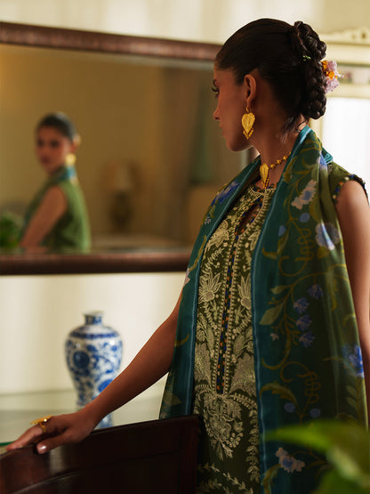 Bin Ilyas | Heritage Dore | 177-A - Luxury Dress - available at Maria Faisal in UK and USA.