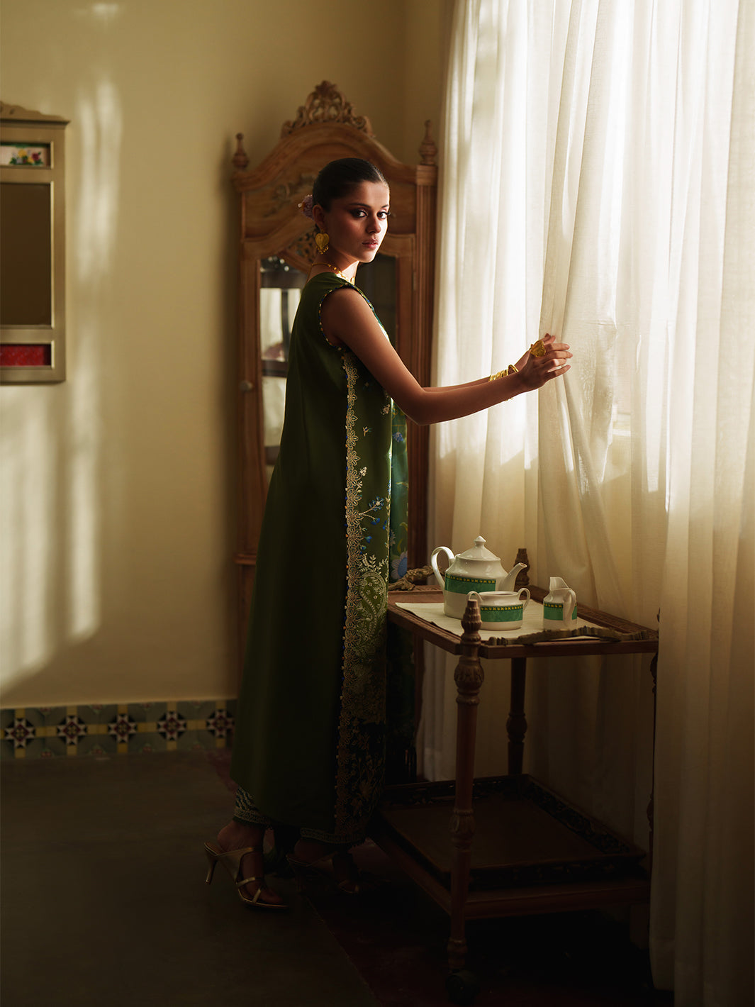 Bin Ilyas | Heritage Dore | 177-A - Luxury Dress - available at Maria Faisal in UK and USA.