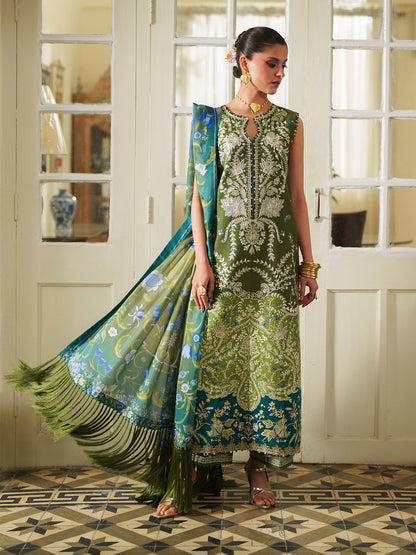 Bin Ilyas | Heritage Dore | 177-A - Luxury Dress - available at Maria Faisal in UK and USA.