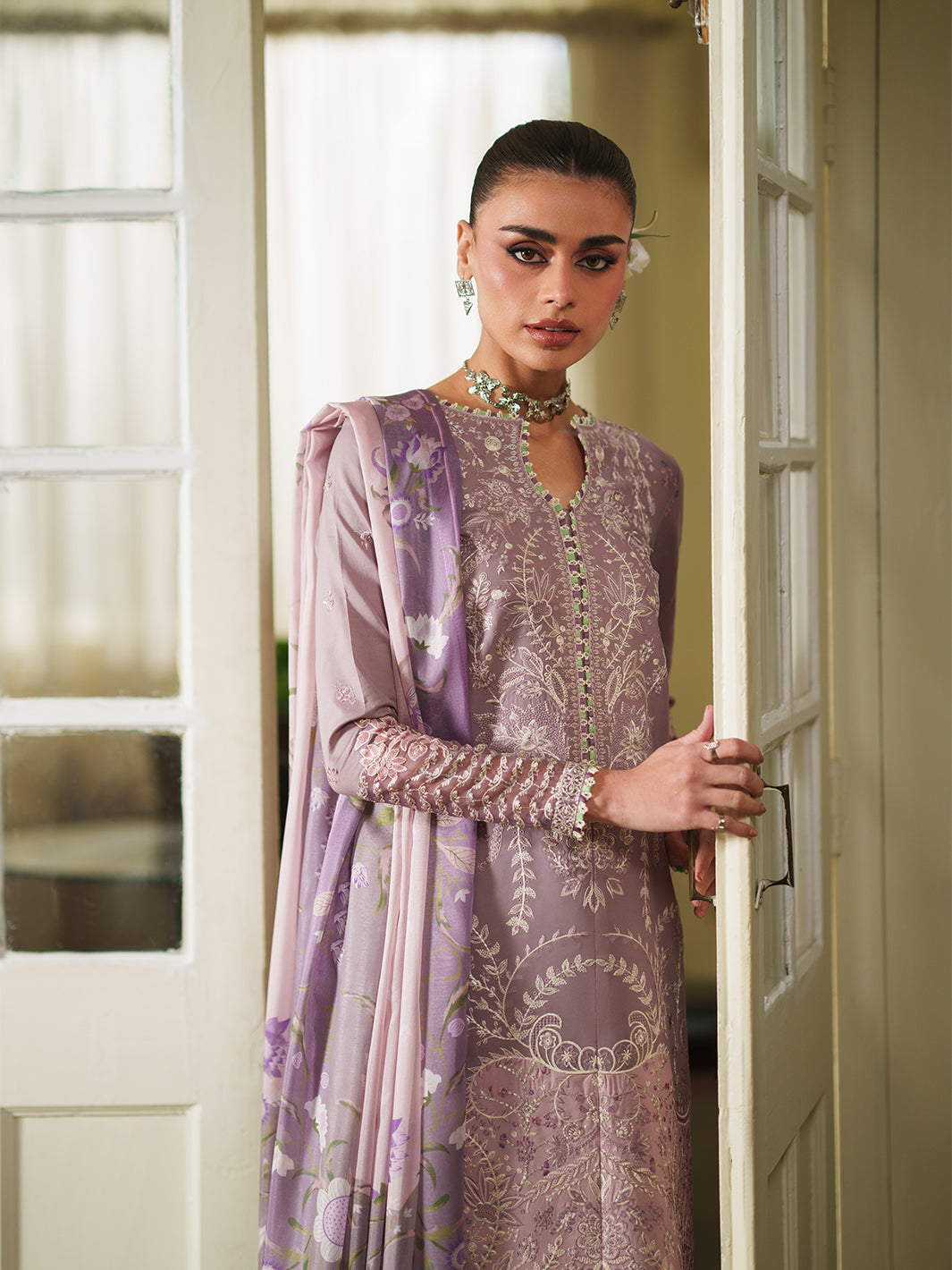 Bin Ilyas | Heritage Dore | 177-B - Luxury Dress - available at Maria Faisal in UK and USA.