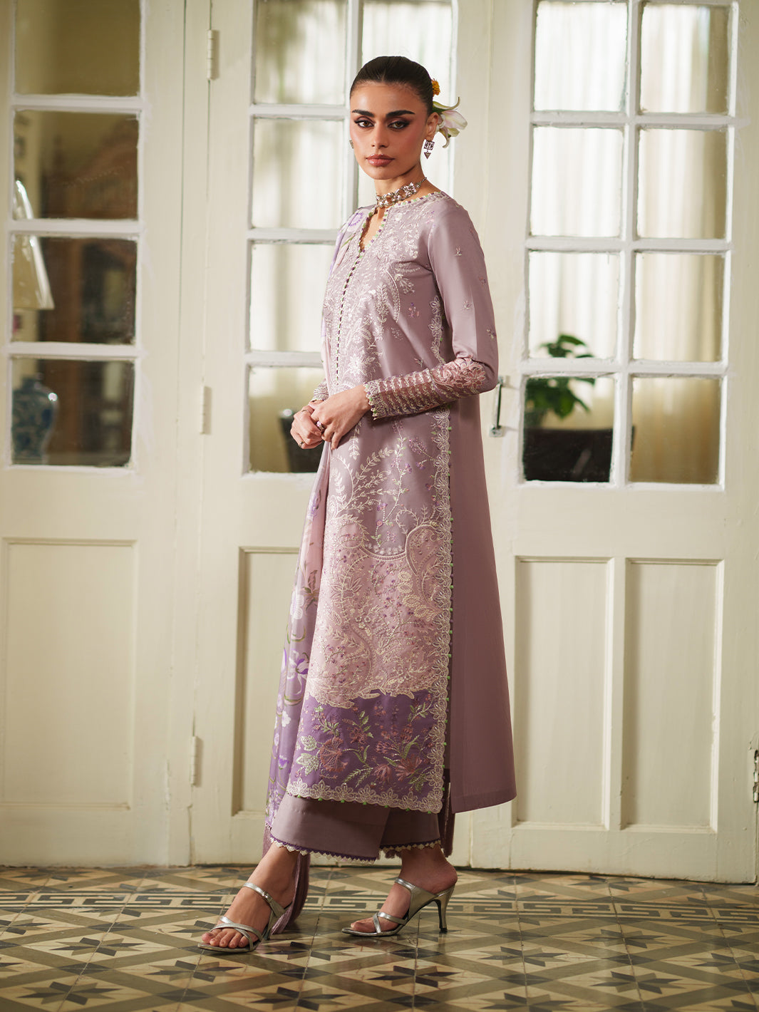 Bin Ilyas | Heritage Dore | 177-B - Luxury Dress - available at Maria Faisal in UK and USA.