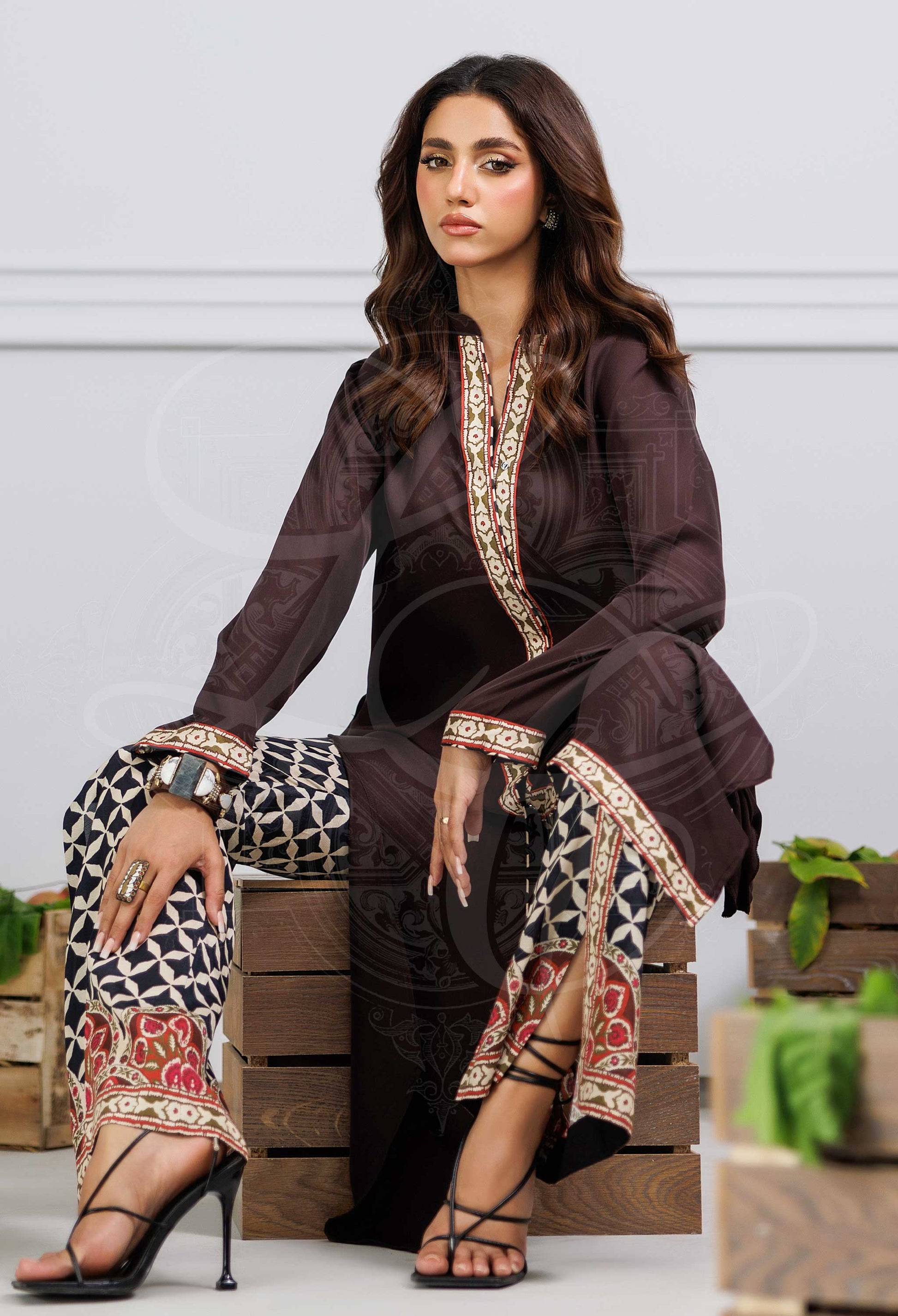 Layla Chatoor | Pret A Porter | LC-31 - Luxury Dress - available at Maria Faisal in UK and USA.