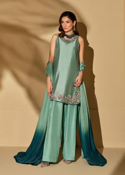 Mahum Asad | The Shadow Line | Shadow Bloom - Formal Dress - available at Maria Faisal in UK and USA.