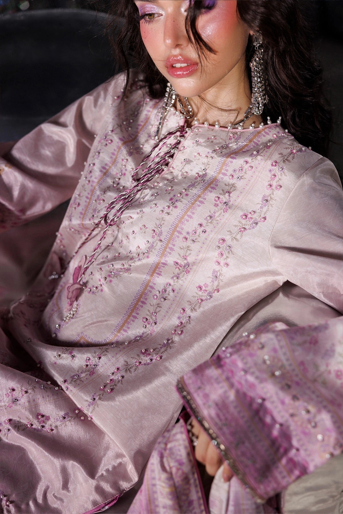 Rangrasiya | Luxe Silk 26 | Cherie - Luxury Dress - available at Maria Faisal in UK and USA.