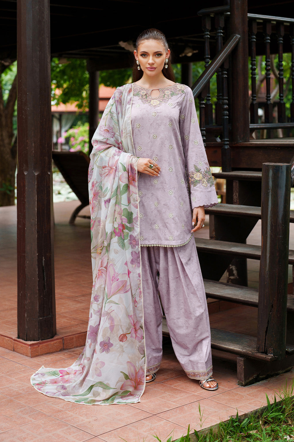 Iznik | lawn 26 | UE-278 - Dress - available at Maria Faisal in UK and USA.