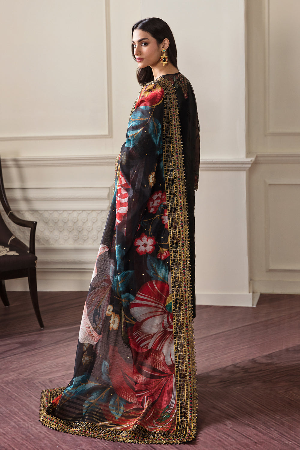 Baroque | Formals Collection | EMBROIDERED ORGANZA UF-290 - Formal Dress - available at Maria Faisal in UK and USA.