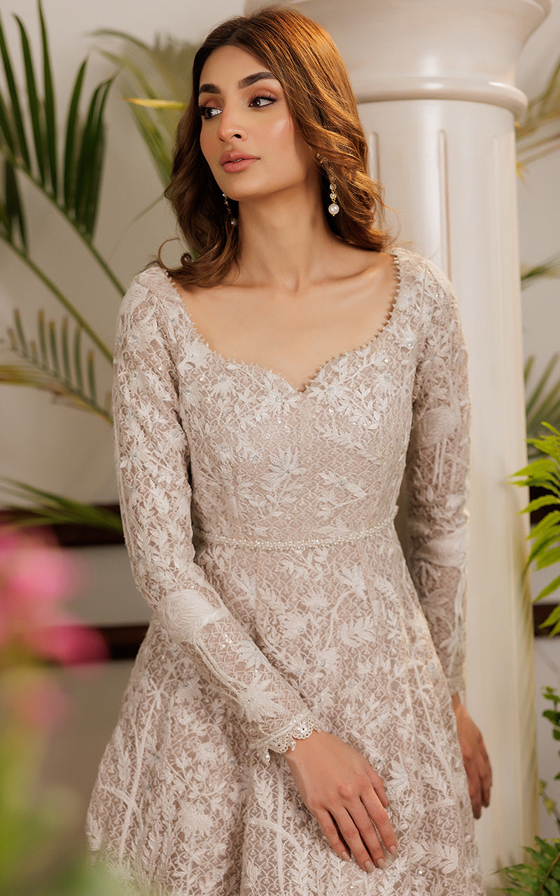 Threads and Motifs | Formal Dresses 25 | Net Embroidered Dress - Ladies Clothes - Maria Faisal
