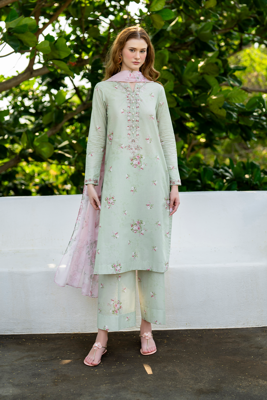 Iznik | lawn 26 | UE-487 - Dress - available at Maria Faisal in UK and USA.
