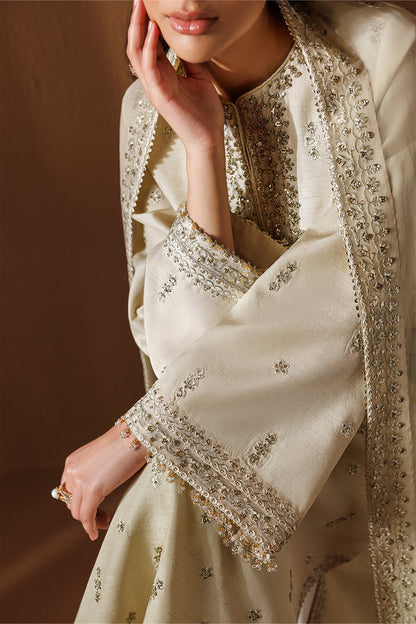 Baroque | Formals Collection | EMBROIDERED RAW SILK UF-4434 - Formal Dress - available at Maria Faisal in UK and USA.