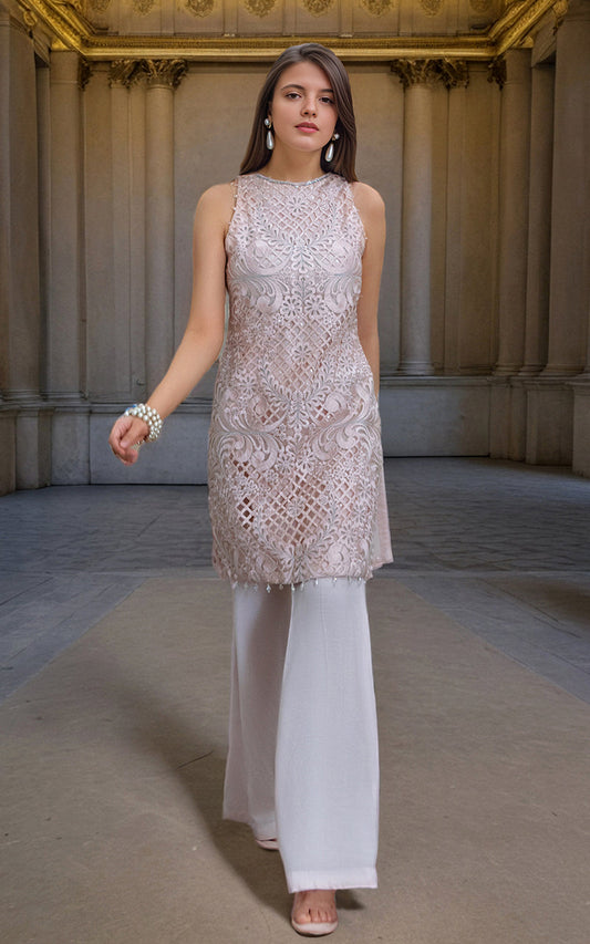 Threads and Motifs | Formal Dresses 25 | Organza Embroidered Shirt - Ladies Clothes - Maria Faisal