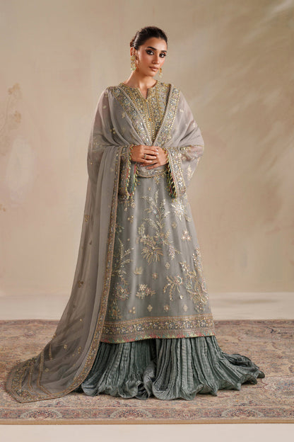 Baroque | Formals Collection | EMBROIDERED CHIFFON UF-4364 - Formal Dress - available at Maria Faisal in UK and USA.