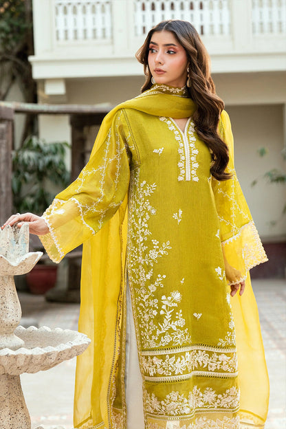 Azure | Vogue Formals | Cyber Moss - Formal Dress - available at Maria Faisal in UK and USA.