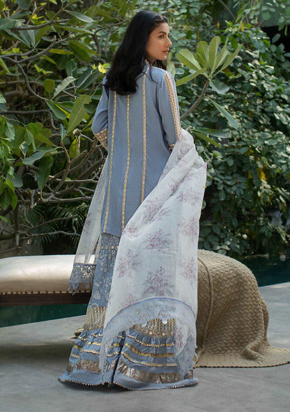 Layla Chatoor | Luxury Pret | Periwinkle Tunic - Luxury Dress - available at Maria Faisal in UK and USA.