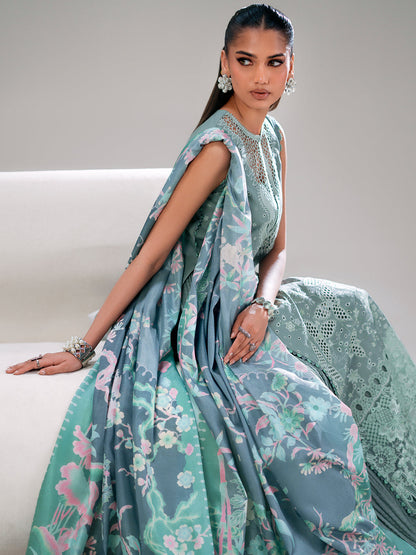 Bin Ilyas | Amour Luxury Lawn 26 |181-A - Luxury Dress - available at Maria Faisal in UK and USA.