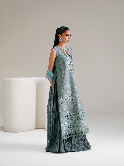 Bin Ilyas | Amour Luxury Lawn 26 |181-A - Luxury Dress - available at Maria Faisal in UK and USA.