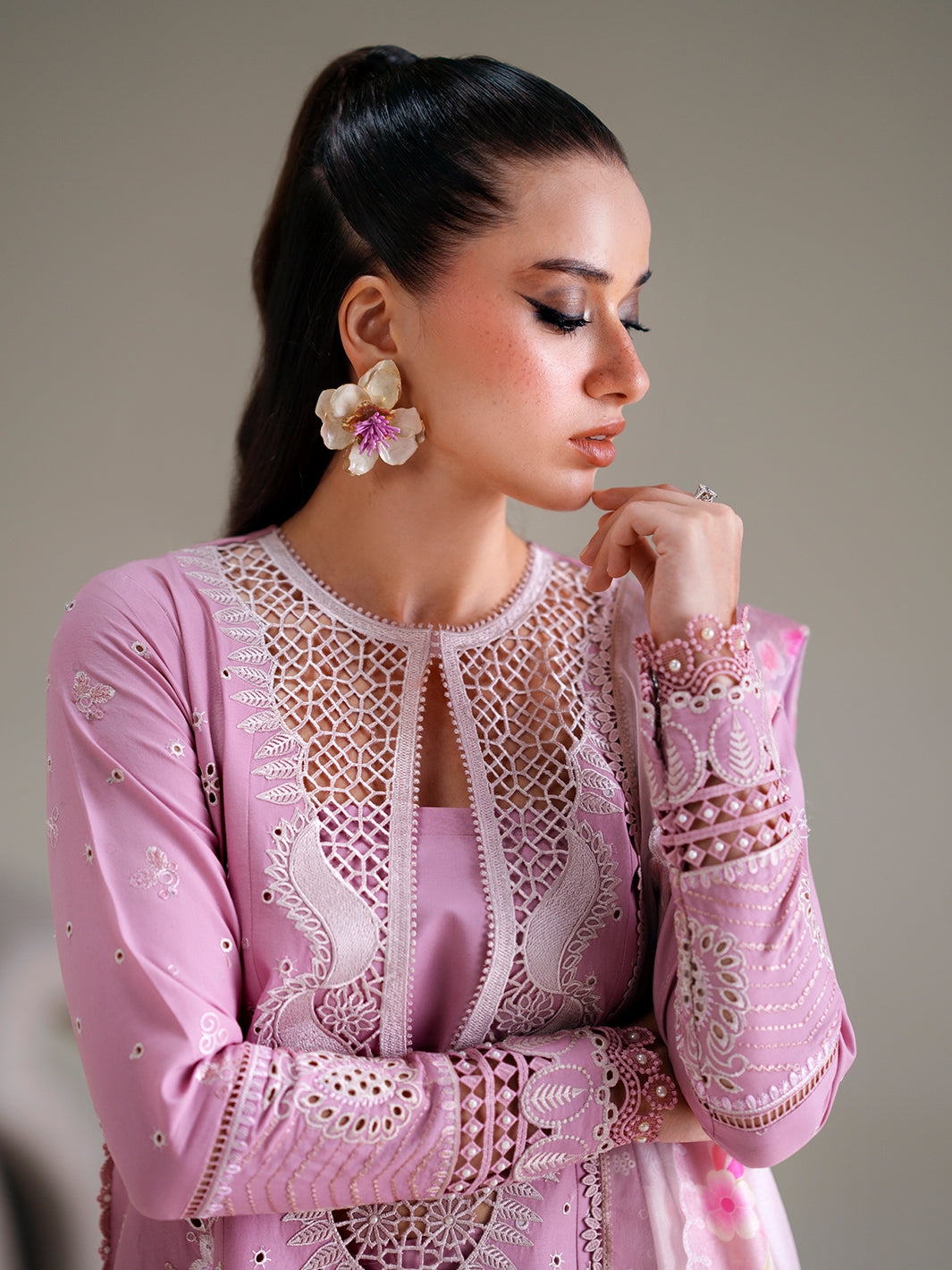 Bin Ilyas | Amour Luxury Lawn 26 | 181-B - Luxury Dress - available at Maria Faisal in UK and USA.