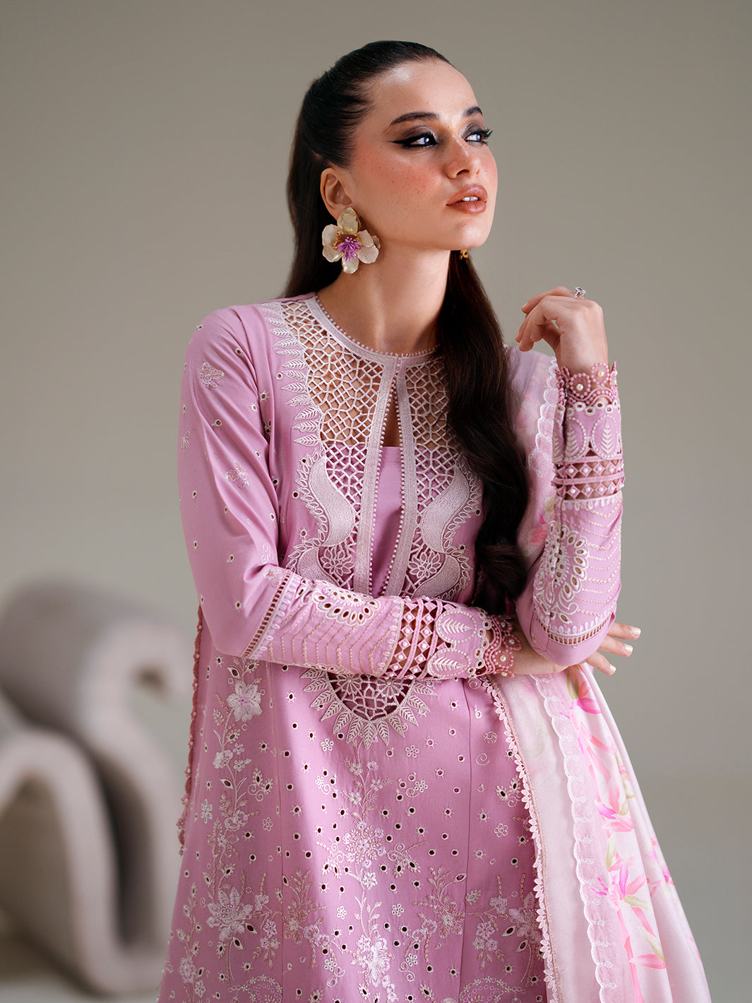 Bin Ilyas | Amour Luxury Lawn 26 | 181-B - Luxury Dress - available at Maria Faisal in UK and USA.