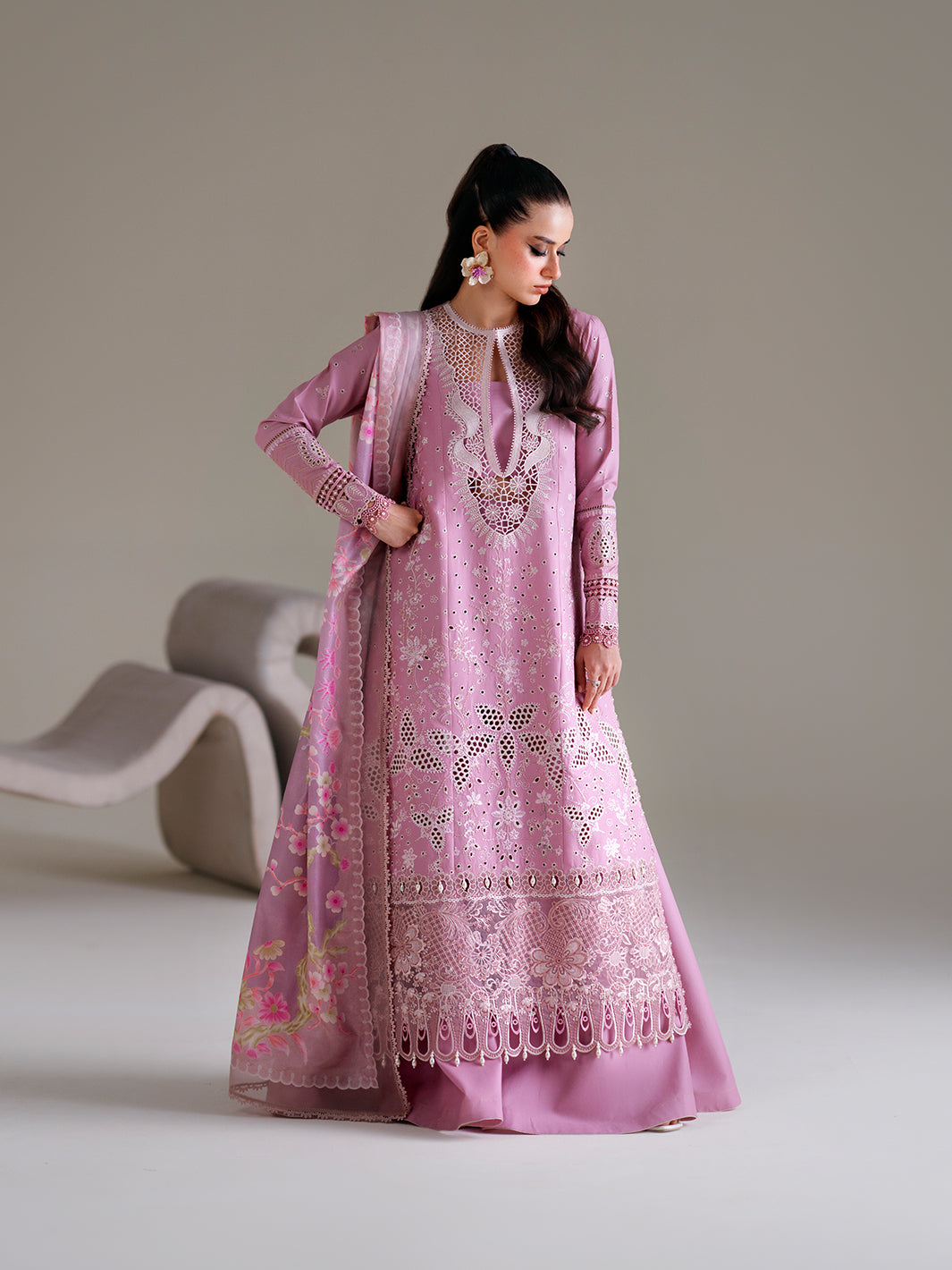 Bin Ilyas | Amour Luxury Lawn 26 | 181-B - Luxury Dress - available at Maria Faisal in UK and USA.