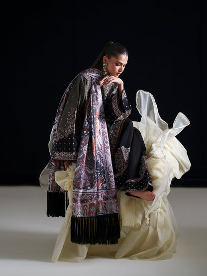 Bin Ilyas | Amour Luxury Lawn 26 |182-A - Luxury Dress - available at Maria Faisal in UK and USA.