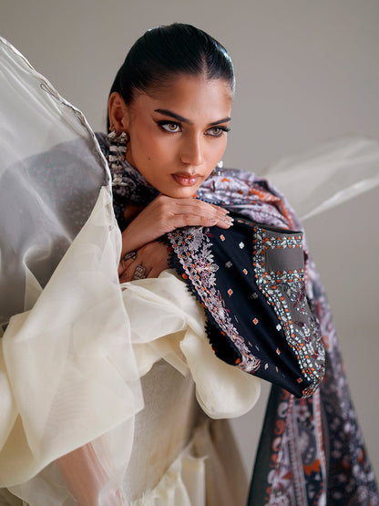 Bin Ilyas | Amour Luxury Lawn 26 |182-A - Luxury Dress - available at Maria Faisal in UK and USA.