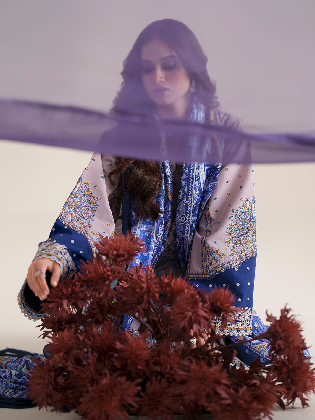 Bin Ilyas | Amour Luxury Lawn 26 |182-B - Luxury Dress - available at Maria Faisal in UK and USA.