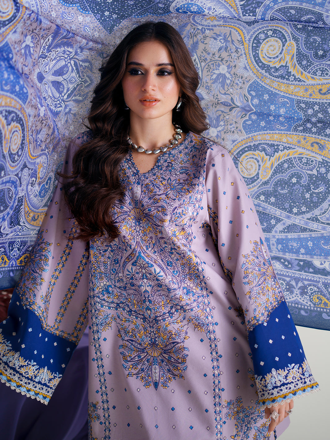 Bin Ilyas | Amour Luxury Lawn 26 |182-B - Luxury Dress - available at Maria Faisal in UK and USA.