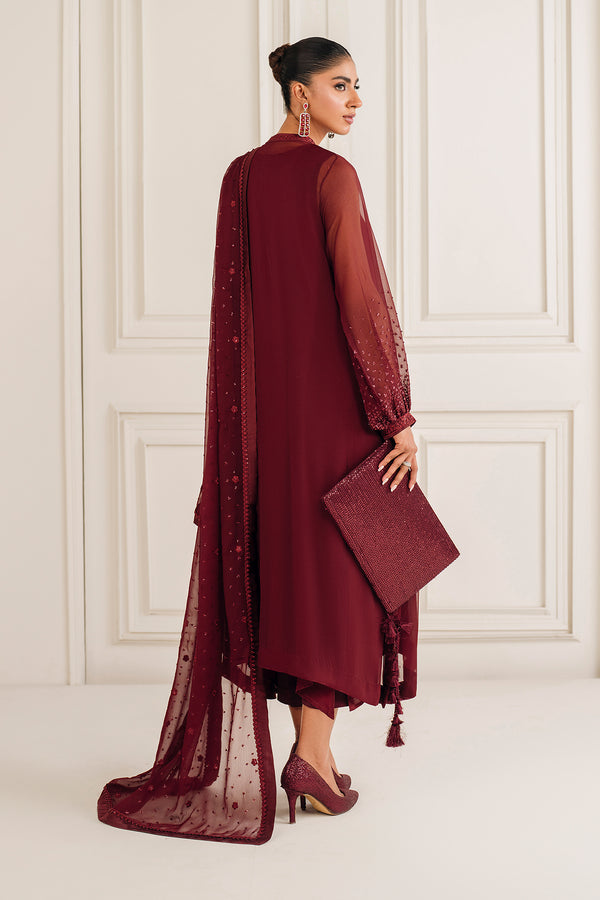 Baroque | Luxury Pret 25 | EMBROIDERED CHIFFON PR-1136 - Ladies Clothes - Maria Faisal