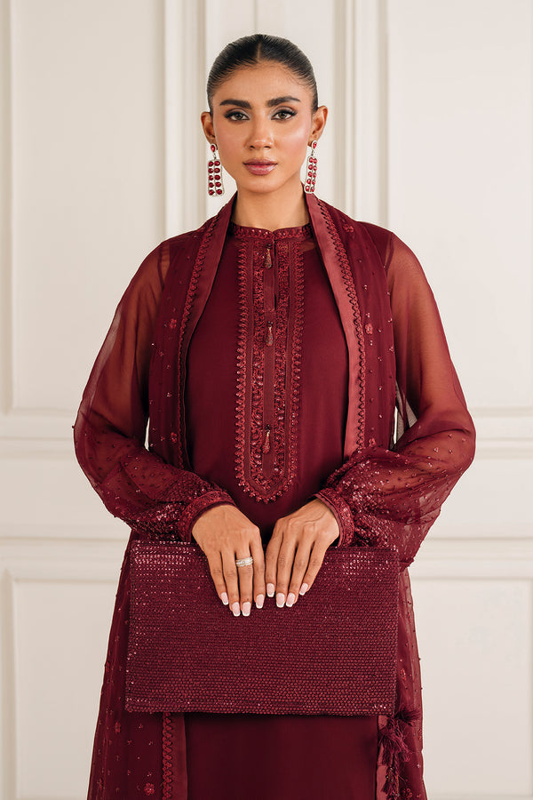 Baroque | Luxury Pret 25 | EMBROIDERED CHIFFON PR-1136 - Ladies Clothes - Maria Faisal