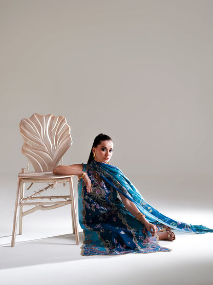 Bin Ilyas | Amour Luxury Lawn 26 | 184-A - Luxury Dress - available at Maria Faisal in UK and USA.
