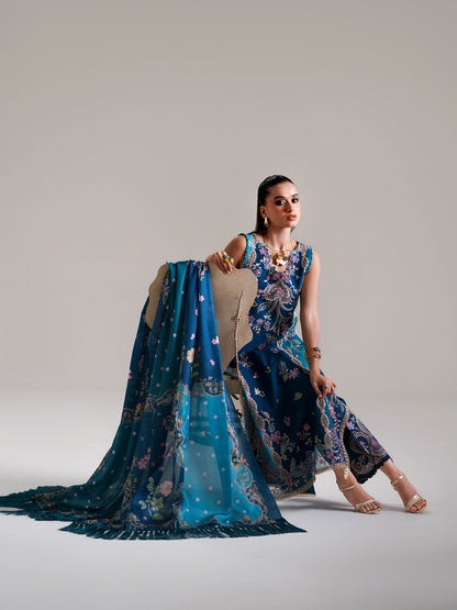 Bin Ilyas | Amour Luxury Lawn 26 | 184-A - Luxury Dress - available at Maria Faisal in UK and USA.